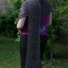 Grey summer shawl